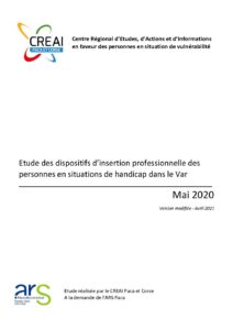 Étude des dispositifs d'insertion professionnelle des personnes en situation de handicap dans le Var, version modifiée d'avril 2021