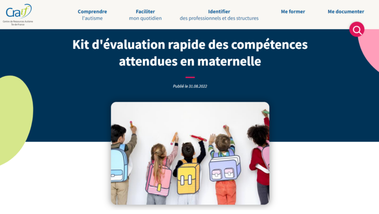 Kit d'évaluation rapide des compétences attendues en maternelle - CREAI ...