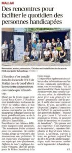 Photo article paru dans le Dauphiné libéré Alpes-de-Haute-Provence du 22 juin 2023